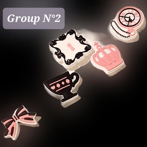 NWT ALICE IN WONDERLAND JIBBITZ FOR CROC'S SHOES! 3 CHOICE GROUPS! - Picture 10 of 15